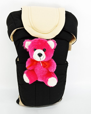

Star 'N' Princess SmartBuy Luxury Comfort Multi Carry with Play Teddy X04 Baby Carrier(Black, Front Carry facing in)