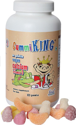 

Gummi King CALCIUM + VITAMIN D GUMMIES - 100 Gummies … Fruity Flavored Gummies(250 g)
