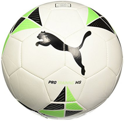 

Puma Pro Training MS ball Football - Size: (Pack of 1, White, White-green gecko- bl