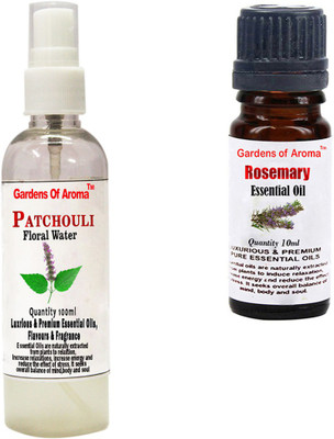

Gardens Of Aroma Patchouli Floral Water And Rosemary Essential Oil(110 ml)