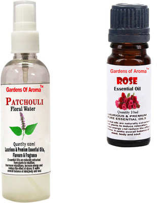 

Gardens Of Aroma Patchouli Floral Water And Rose Essential Oil(110 ml)