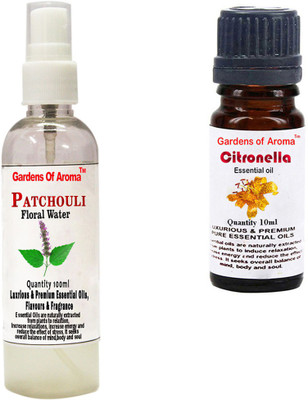 

Gardens Of Aroma Patchouli Floral Water And Citronella Essential Oil(110 ml)