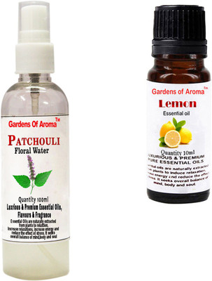 

Gardens Of Aroma Patchouli Floral Water And Lemon Essential Oil(110 ml)
