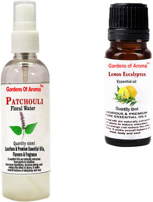

Gardens Of Aroma Patchouli Floral Water And Lemon eucalyptus Essential Oil(110 ml)