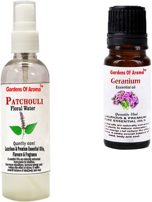 

Gardens Of Aroma Patchouli Floral Water And Geranium Essential Oil(110 ml)
