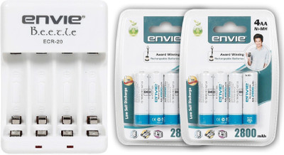 

Envie ECR-20 WITH 2800 8PL BATTERY Camera Battery Charger(White)