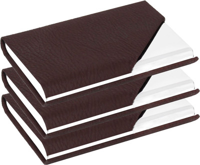 Flipkart SmartBuy |High Quality |Pack of 3 | latest Gorgeous ATM / ID / DEBIT / CREDIT / VISITNG 10 Card Holder(Set of 3, Brown)