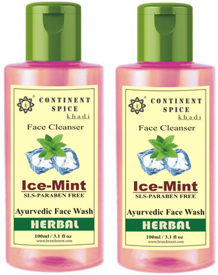 

Continent Spice Khadi Ice-Mint Herbal Face Wash/Cleanser- CS682005 Face Wash(100 ml)