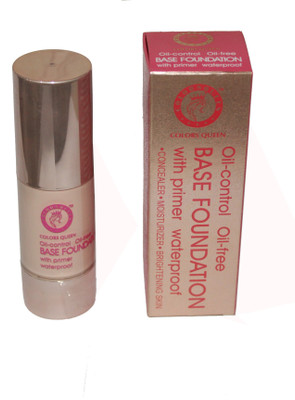 

Colors Queen Oil Control, Oil free, Water Proof Base, With primer Pump Foundation(skin color)