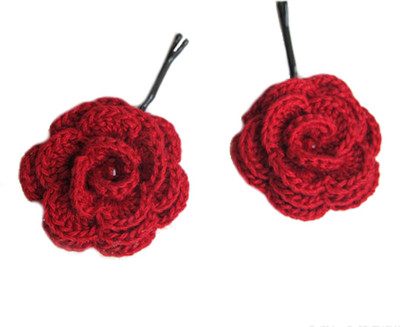 

LA Riyo Crochet Handmade Clip 121 Hair Clip(Red)
