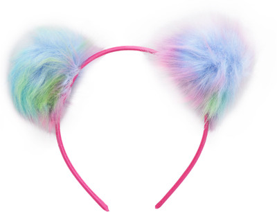 

Jewelz Dark Pink Headband With Colourful Pompoms Head Band(Multicolor)