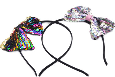 

Jewelz Pack Of Two Colourful Shiny Bow Headbands Head Band(Multicolor)