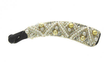Anuradha Art Jewellery Designer Hair Clip Banana Clip(White)