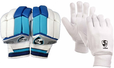 

SG Combo of Two- One Pair of 'VS 319 Spark' Batting gloves (Right Handed) (Size-Men) + one Pair Of 'League' inner Gloves Cricket Kit