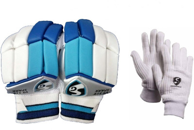 

SG Combo of Two- One Pair of 'VS 319 Spark' Batting gloves (Right Handed) (Size-Men) + one Pair Of 'Tournament' inner Gloves Cricket Kit