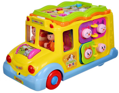 

Toyshine School Bus Activity Toy Vehicle with Music, Sounds, and Lights(Multicolor)