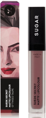 

Sugar Suede Secret Matte Lipcolour(Shade No.- 07 Tweed Taupe (Taupe Rose))
