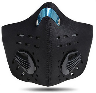 

Jonty Black Neoprene PM2.5 N95 Anti Pollution Activated Carbon Dust Face Mask with Breathing Valve Mask