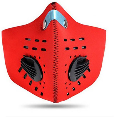 

Jonty Red Neoprene PM2.5 N95 Anti Pollution Activated Carbon Dust Face Mask with Breathing Valve Mask