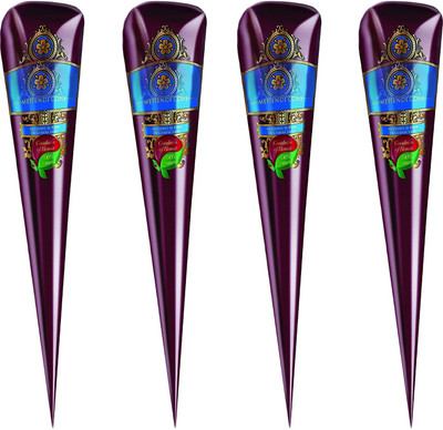 

GRAPPLE DEALS Brand New High Quality Cone 4 Pcs For All Occasions Natural Mehendi(Pack of 4)