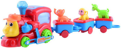 

ToyCart 3D Lights Animal Toy Train for Toddlers/Kids/Children 3+ Years - Birthday Gift Item(Multicolor)