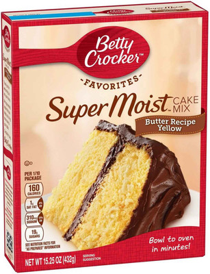 

Betty Crocker Favorites Super Moist Cake Mix , Butter Recipe Yellow - 432g (15.25oz) 432 g