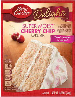 

Betty Crocker Delights Super Moist Cherry Chip Cake Mix - 432g (15.25oz) 432 g
