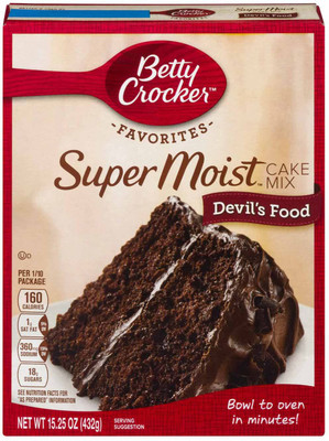 

Betty Crocker Favorites Super Moist Cake Mix , Devils Food - 432g (15.25oz) 432 g