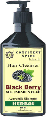 

Continent Spice Khadi Black Berry Hair Cleanser (500ml) -(SLS-Paraben Free)(500 ml)