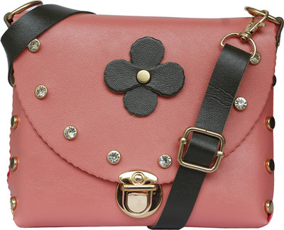 

Fristo Women Casual Pink PU Sling Bag