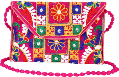 

Favria Women Evening/Party, Casual Multicolor Brocade Sling Bag
