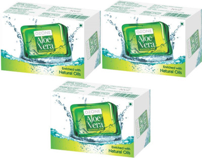 

OZONE Ayurvedics ALOE VERA BATHING BAR 125G x 3 PCS(375 g, Pack of 3)