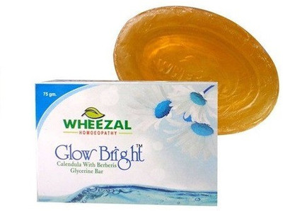 

wheezal Glow Bright Calendula with Berberies Glycerine Bar 75 g each [ Pack of 4] [75gX4 , 300 gms](300 g, Pack of 4)