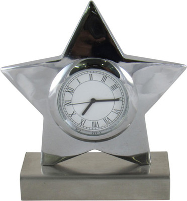GoldGiftIdeas Analog Silver Clock