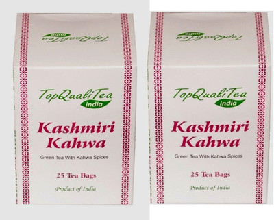 

Top Quali Tea Kashmiri Kahwa Green Tea (25 Tea Bags) Pack of 2 Spices Green Tea Bags(100 g, Pouch)