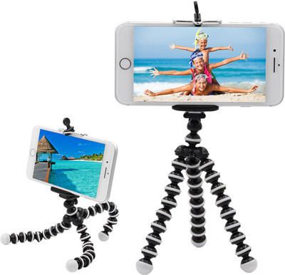 

BUY SURETY Universal Flexible 360 Travel Compact Portable Octopus Mob ile Phone Snake Style Stand Tripod(Multicolor, Supports Up to 1000 g)