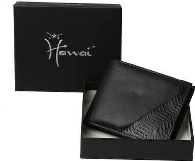 

Hawai Men Black Genuine Leather Wallet(6 Card Slots)