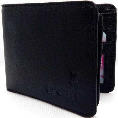 

Orbit Men Black Genuine Leather, Fabric Wallet(7 Card Slots)