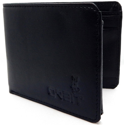 

Orbit Men Black Genuine Leather, Fabric Wallet(6 Card Slots)