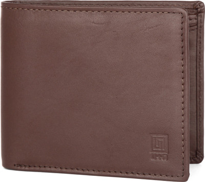 

U+N Men Brown Genuine Leather Wallet(3 Card Slots)