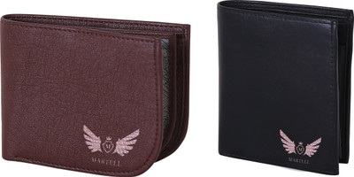 

Martell Men Black Artificial Leather Wallet(4 Card Slots), Brown