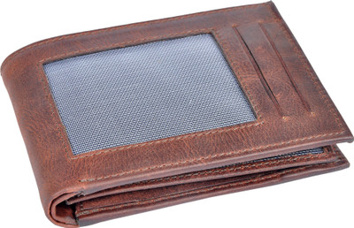

OHM New York Men Brown Genuine Leather Wallet(8 Card Slots)