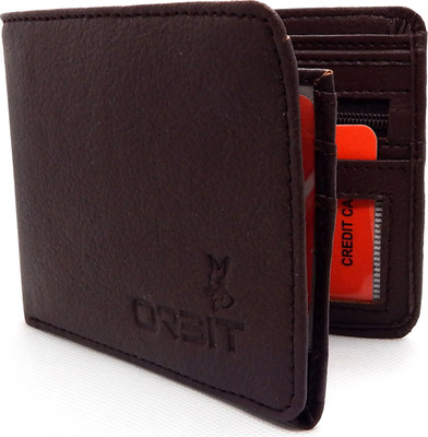 

Orbit Men Brown Genuine Leather, Fabric Wallet(7 Card Slots)