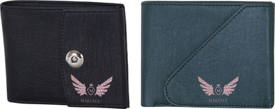 

Martell Men Green Artificial Leather Wallet(4 Card Slots), Black
