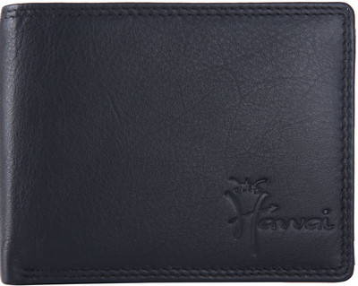 

Hawai Men Black Genuine Leather Wallet(7 Card Slots)