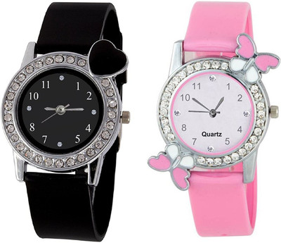 

JM SELLER New Arrival multicolour Stylish Analog Women Watch - For Girls(Pack of-2) Watch - For Girls