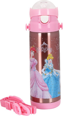 

WonderKart Cartoon Printed Double Layerd Stainless Steel Kids Sipper/Vaccum Water Bottle With Neck Strap - Pink - 500 ml(Pink)