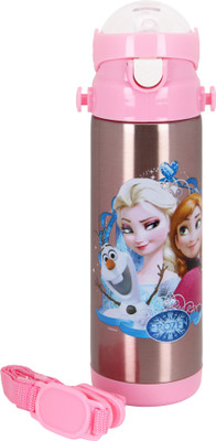 

WonderKart Cartoon Printed Double Layerd Stainless Steel Kids Sipper/Vaccum Water Bottle With Neck Strap - Pink - 500 ml(Pink)