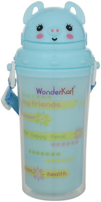 

WonderKart Child Sipper Cum Water Bottle With Neck Strap - Blue - 330 ml(Blue)