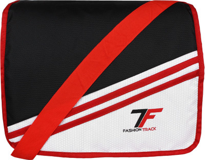 

Fashion Track Men Casual Black, White Polyester Sling Bag